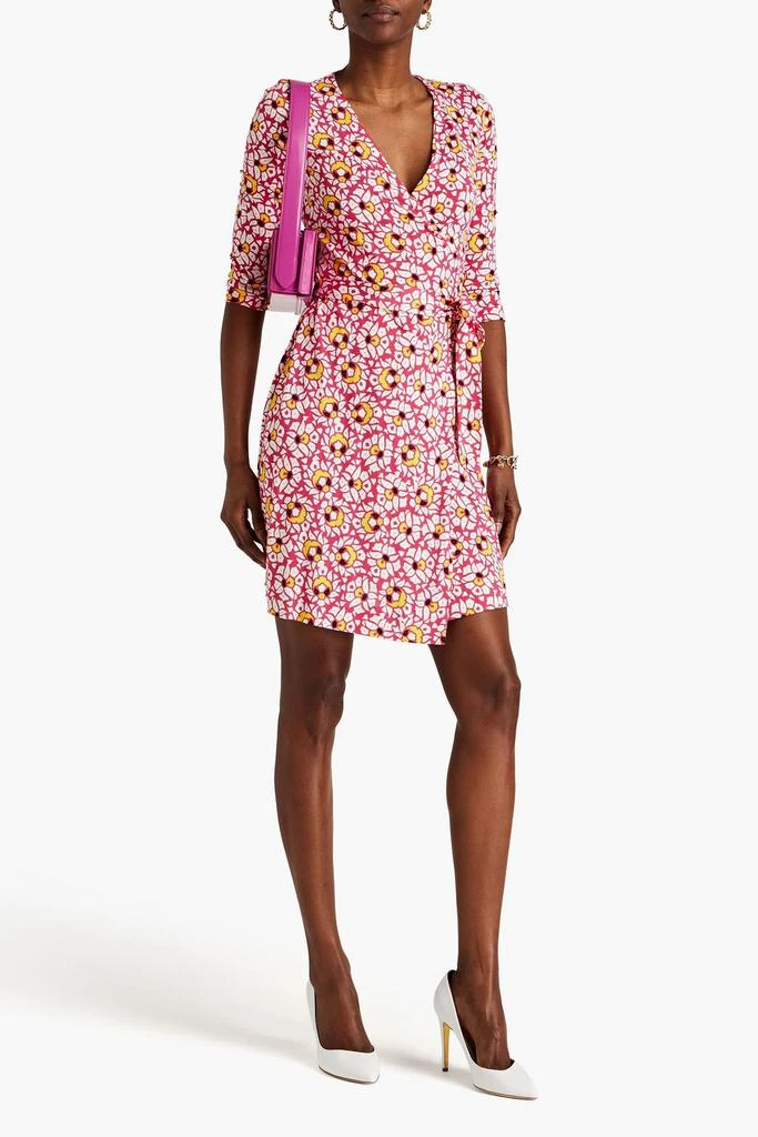 商品Diane von Furstenberg|Julian printed silk-jersey mini wrap dress,价格¥658,第2张图片详细描述
