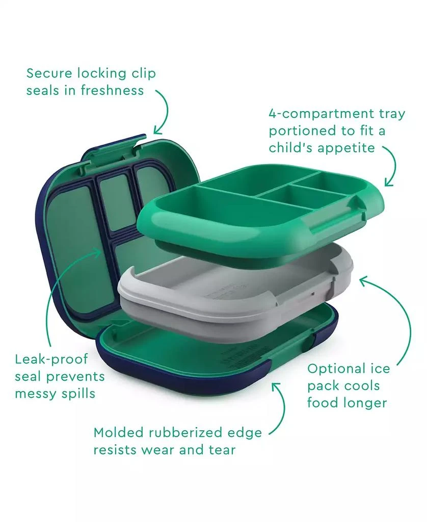 商品Bentgo|Kids Chill Lunch Box - Green/Navy,价格¥247,第4张图片详细描述