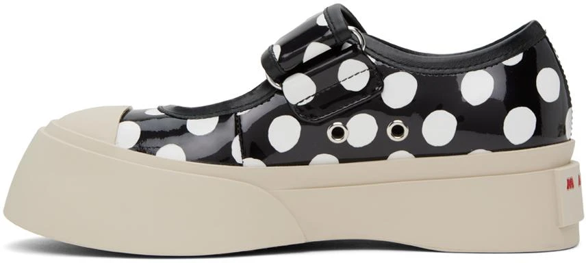 商品Marni|Black & White Pablo Mary Jane Ballerina Flats,价格¥7338,第3张图片详细描述