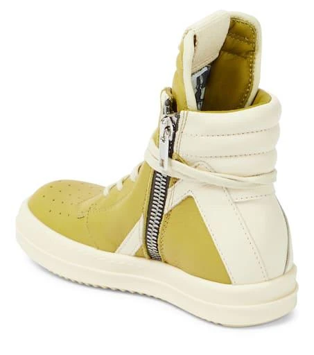 商品Rick Owens|Geobasket leather high-top sneakers,价格¥3299,第3张图片详细描述