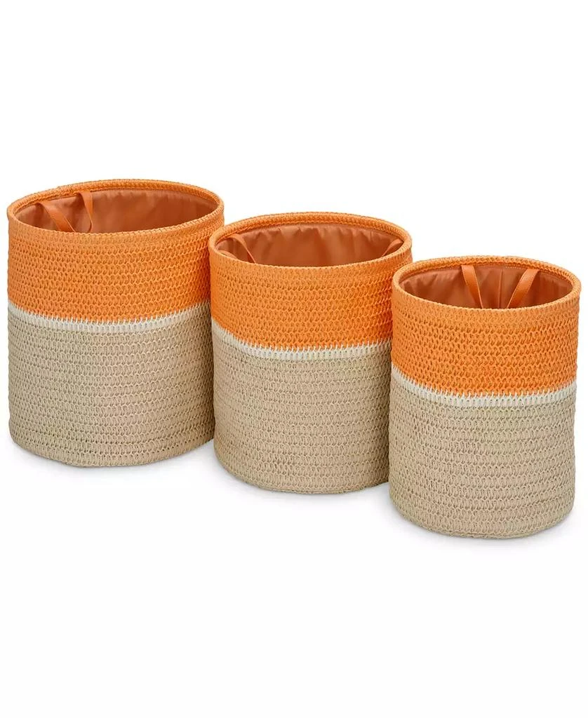 商品Honey Can Do|Paper Straw Nesting Baskets with Handles, Set of 3,价格¥541,第3张图片详细描述