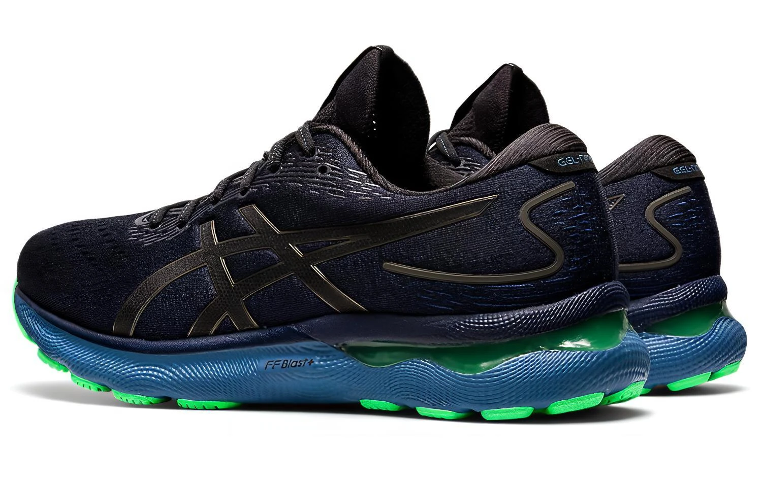商品[国内直发] Asics|GEL-Nimbus 24 缓震 保护防滑耐磨透气回弹 中帮 马拉松跑步鞋 男款 海军蓝,价格¥967,第5张图片详细描述