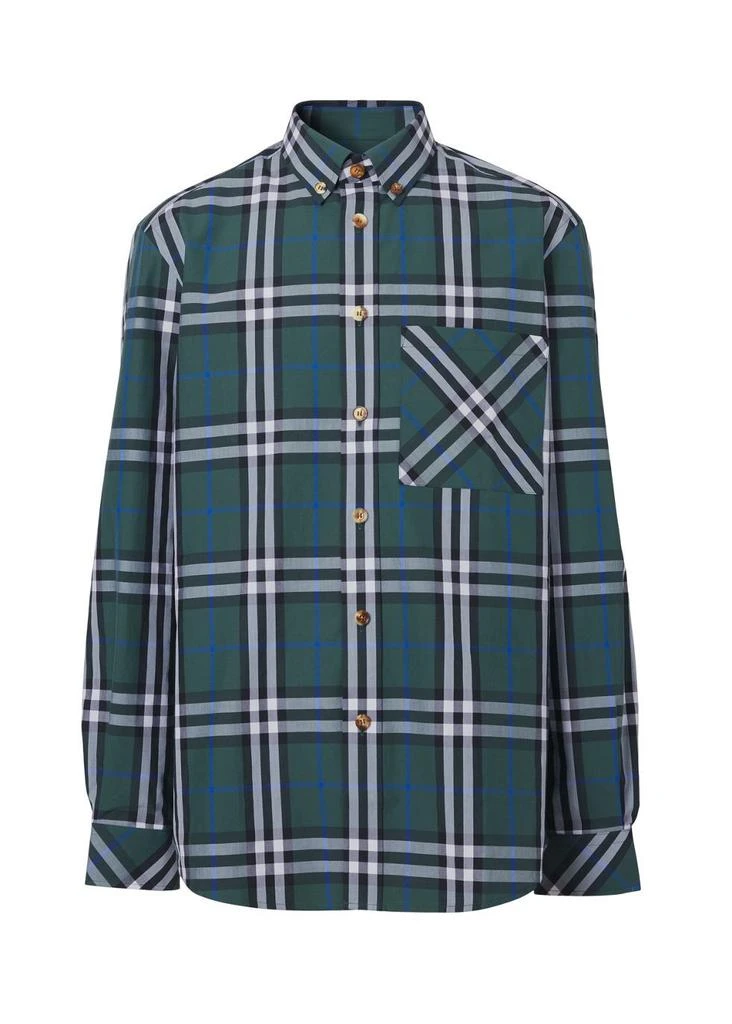 商品Burberry|Check cotton poplin shirt,价格¥4331,第1张图片