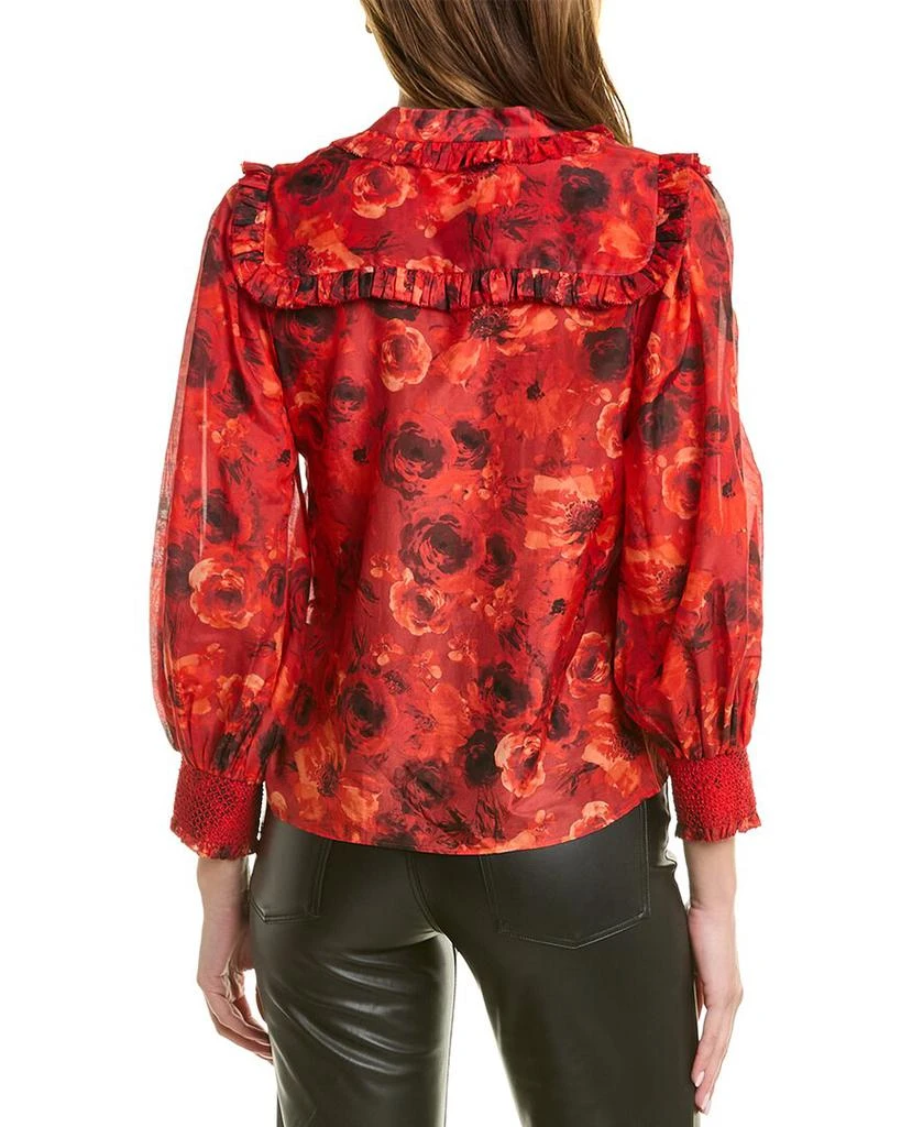 商品Alice + Olivia|alice + olivia Bette Silk-Blend Blouse,价格¥750,第2张图片详细描述