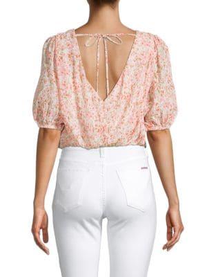 Floral Tie Back Crop Top商品第2张图片规格展示