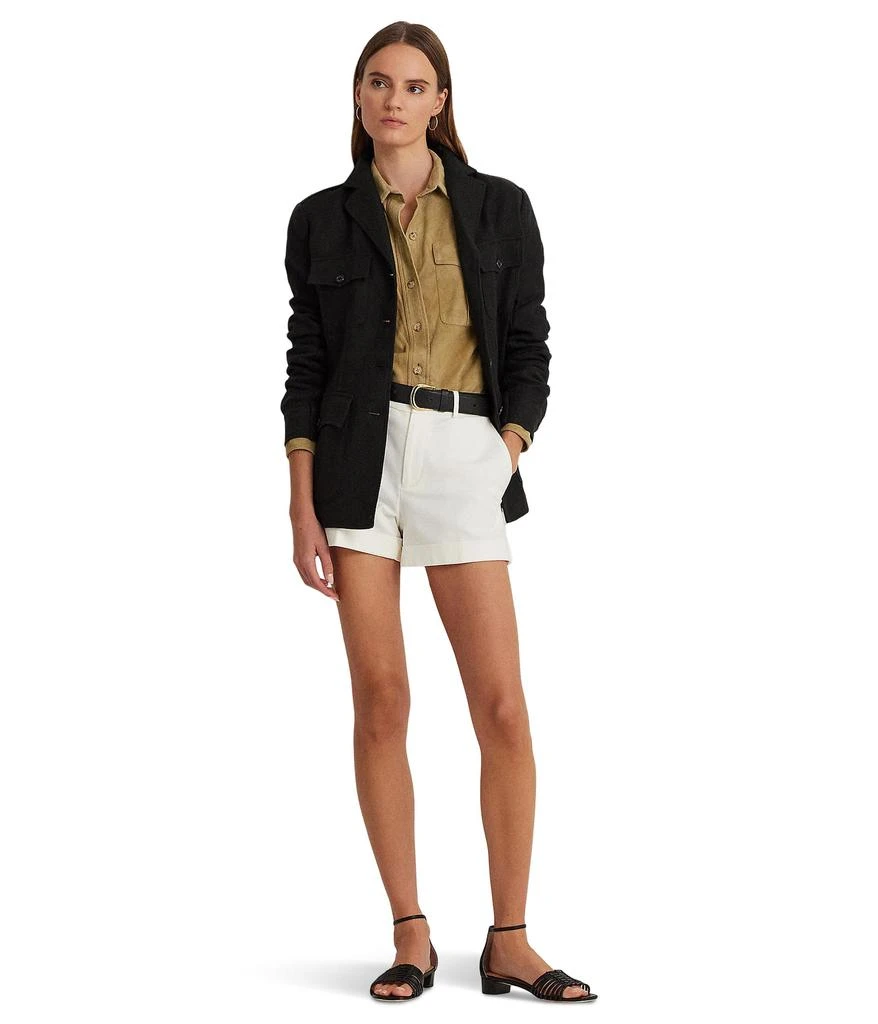 商品Ralph Lauren|Belted Cotton-Linen Herringbone Jacket,价格¥2715,第4张图片详细描述