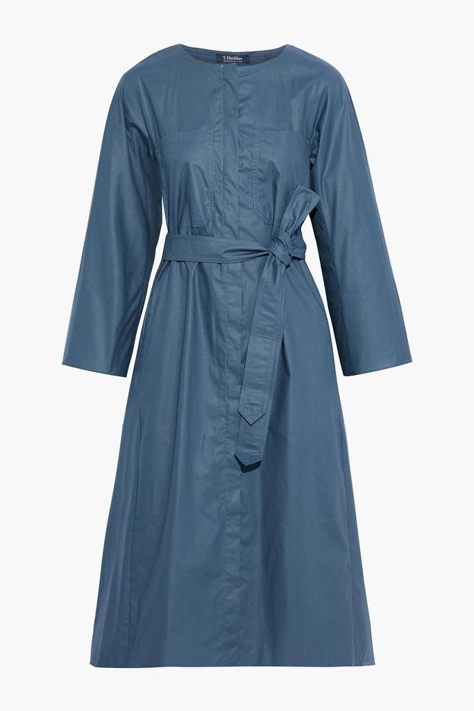 商品Max Mara|Katai belted cotton-broadcloth midi dress,价格¥948,第3张图片详细描述
