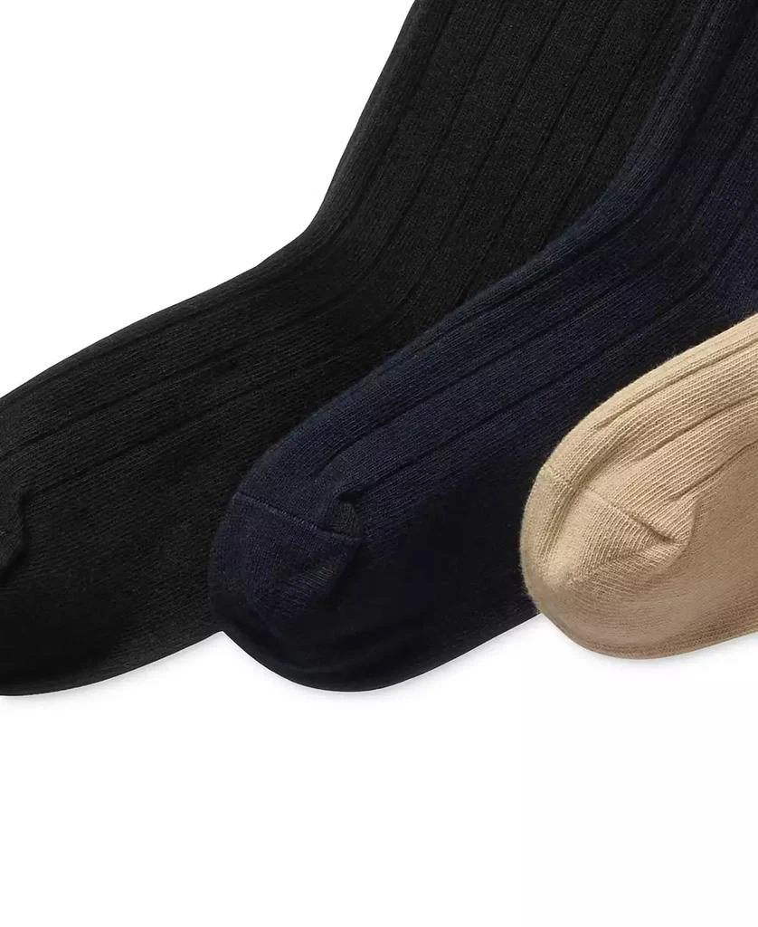 商品Ralph Lauren|Little & Big Boys Wide Rib Slack Socks, 3-Pack,价格¥148,第3张图片详细描述