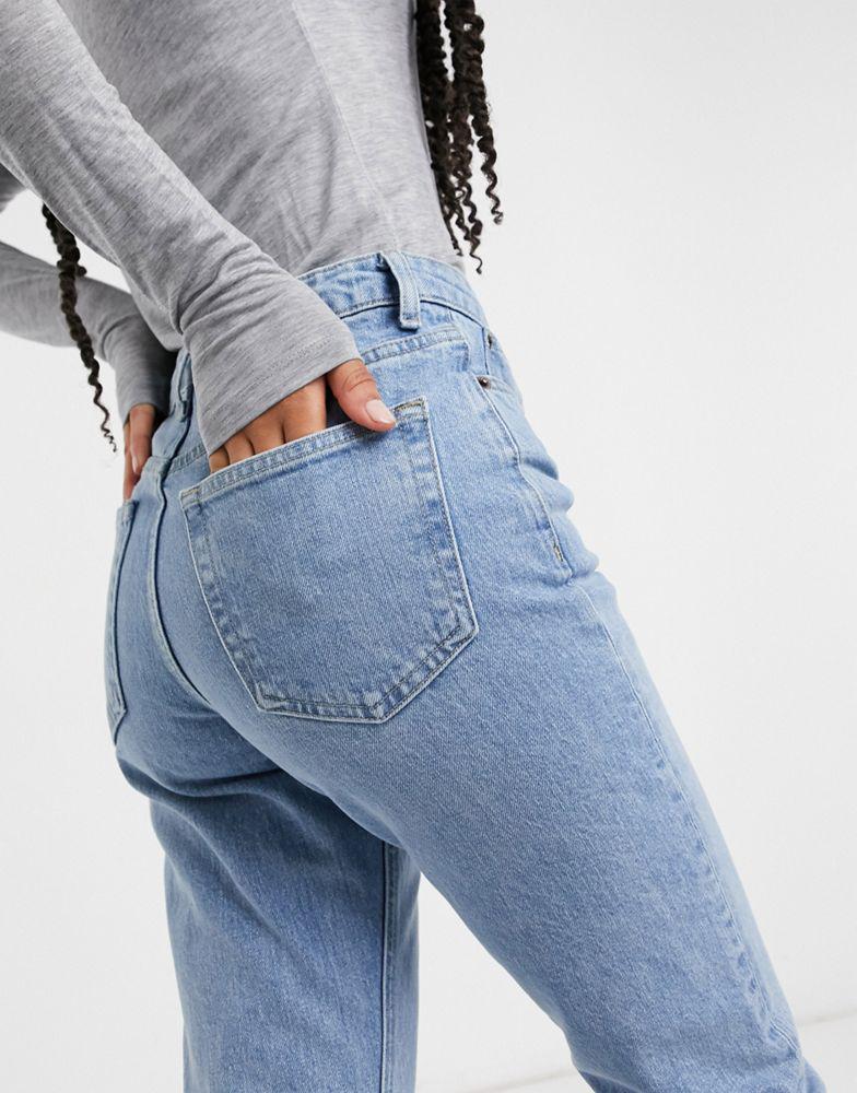 Topshop straight leg jeans in bleach商品第3张图片规格展示