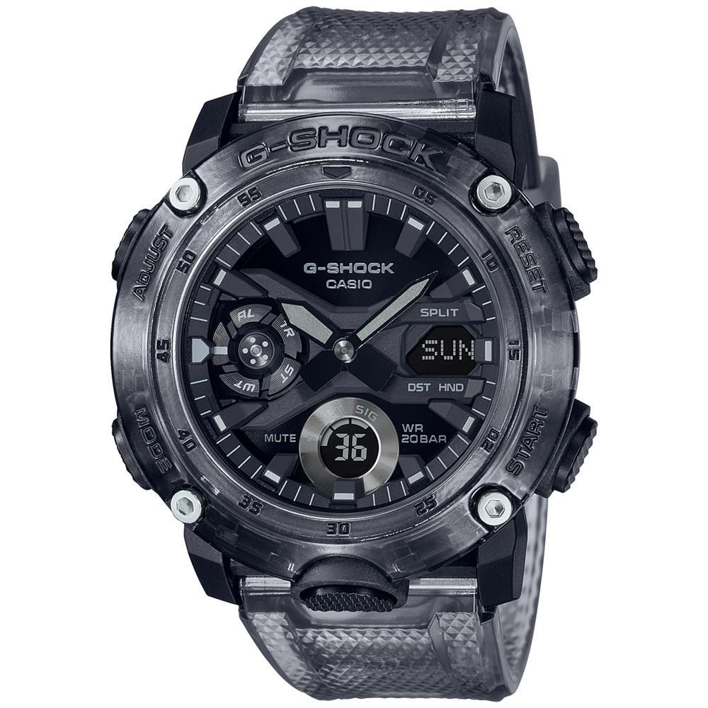 商品G-Shock|Men's Analog-Digital Translucent Smoke Resin Watch 48.7mm GA2000SKE-8A,价格¥1051,第1张图片