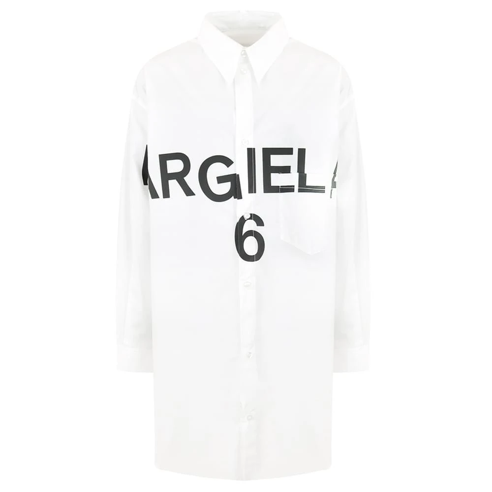 商品MAISON MARGIELA|White Logo Shirt Dress,价格¥565,第1张图片