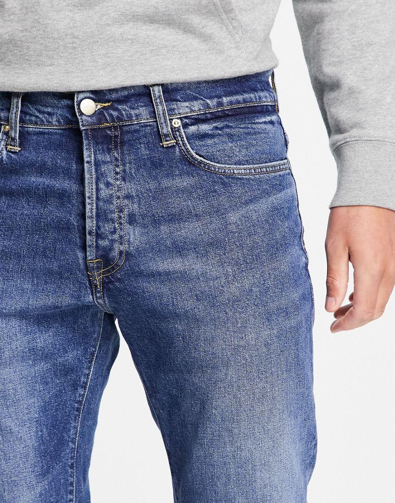 Carhartt WIP klondike relaxed tapered jeans in blue mid wash商品第4张图片规格展示