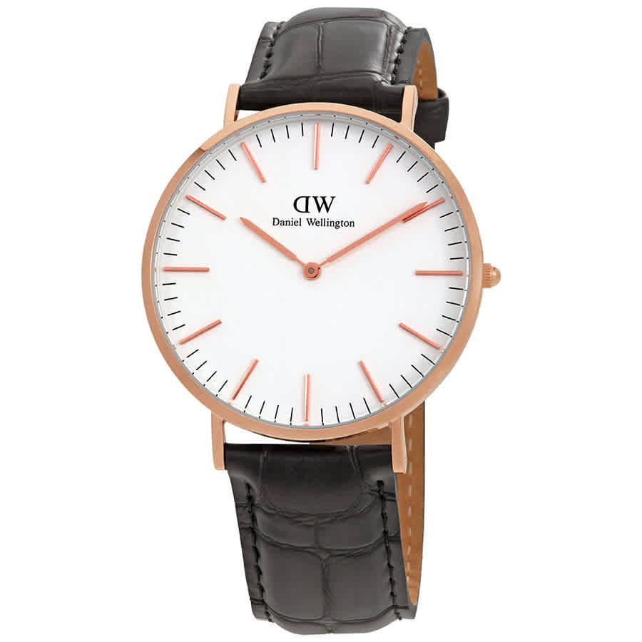 Classic Eggshell White Dial Mens Watch DW00100014商品第1张图片规格展示