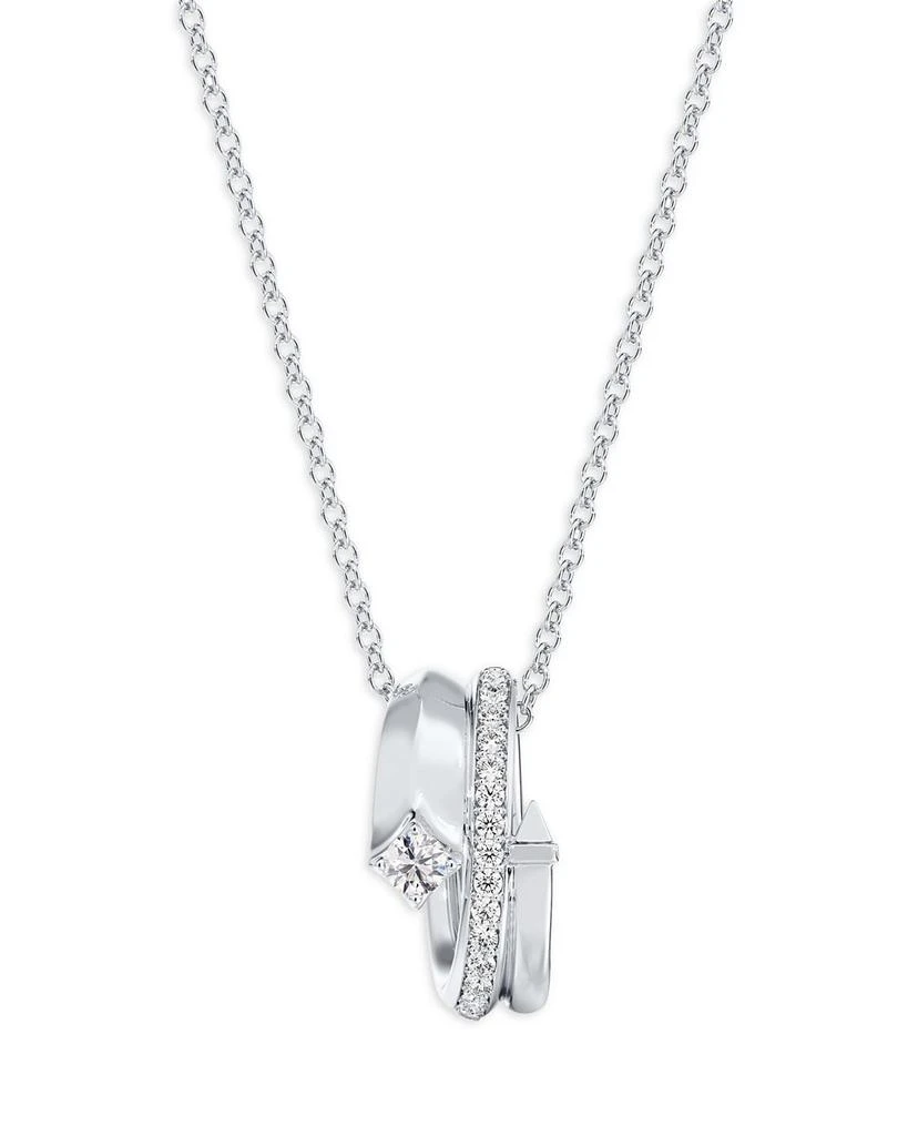 商品De Beers Forevermark|Avaanti™ Wrap Necklace in 18K White Gold, 0.25 ct. t.w. - 100% Exclusive ,价格¥23882,第1张图片详细描述