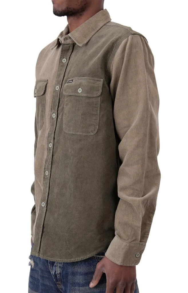 商品Brixton|Bowery Corduroy L/S Flannel - Military Olive/Mermaid,价格¥231,第2张图片详细描述