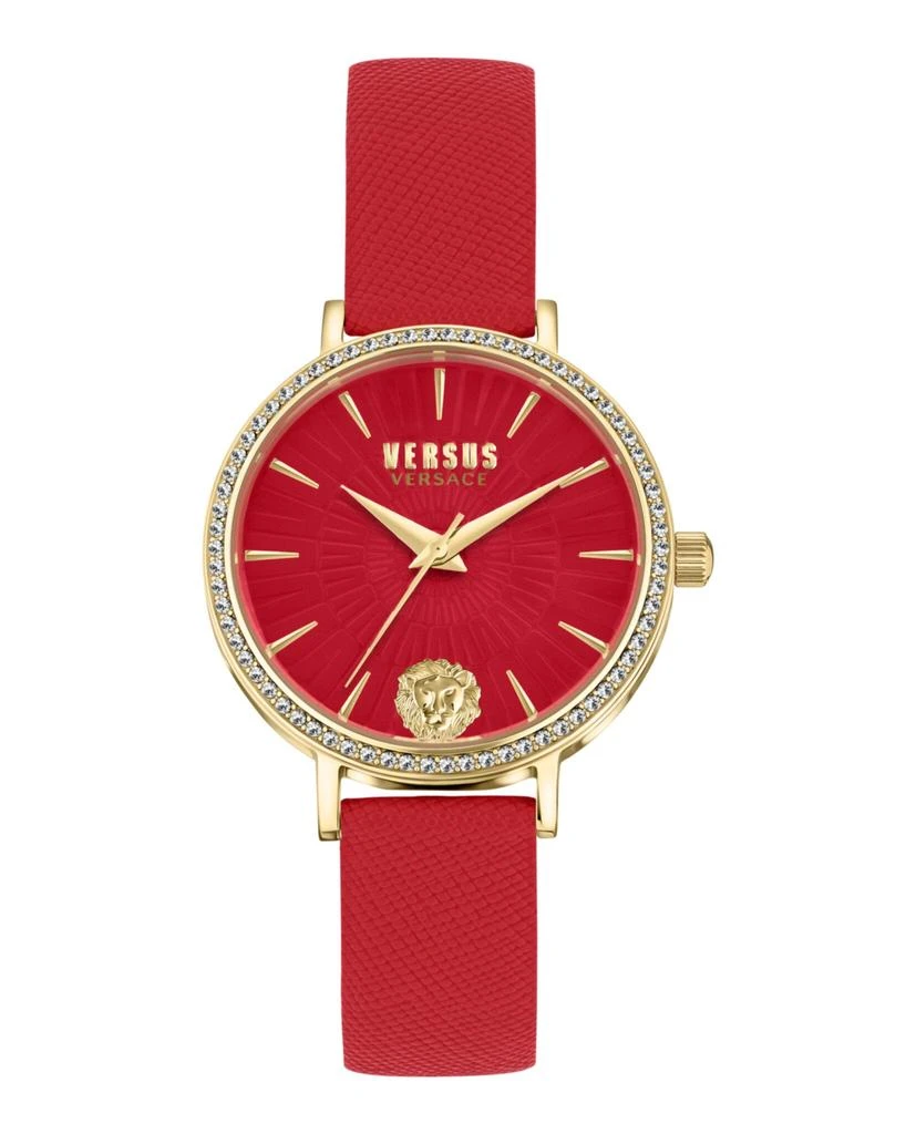 商品Versus Versace|Mar Vista Crystal Leather Watch,价格¥1923,第1张图片