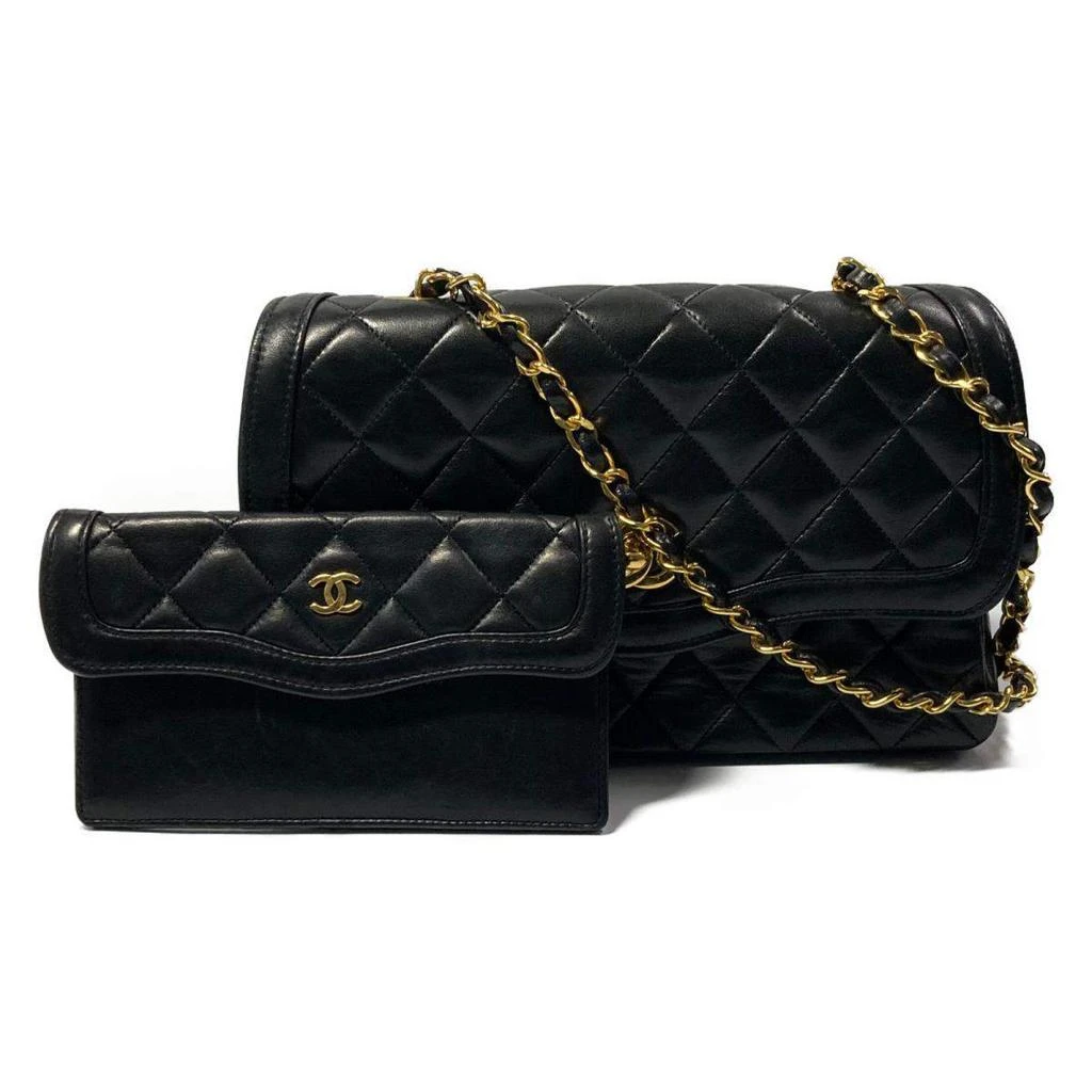 Chanel Black Matelasse Leather Vintage Single Flap Bag 商品