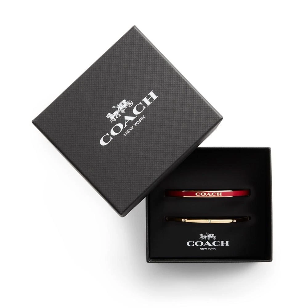 商品Coach|Faux Stone Signature Duo Bangle Boxed Set,价格¥699,第1张图片