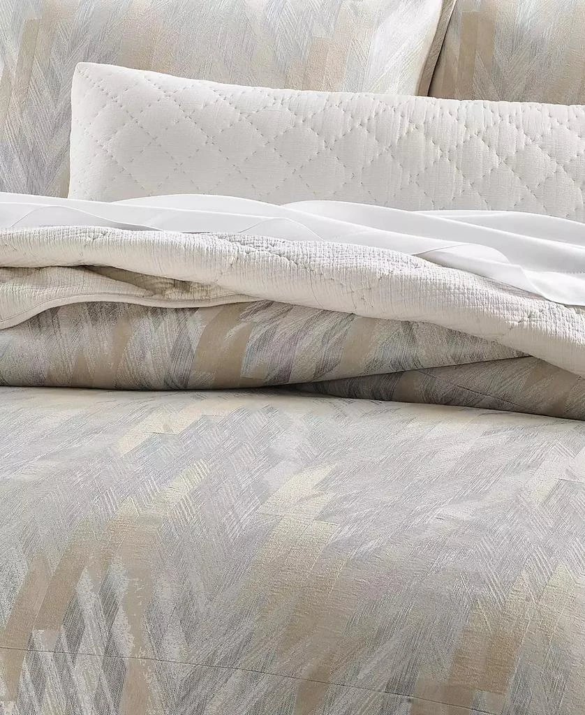 商品Hotel Collection|Textured Chevron 3-Pc. Duvet Cover Set, Full/Queen, Exclusively at Macy’s,价格¥1418,第2张图片详细描述