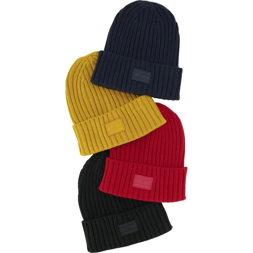 商品Tommy Hilfiger|Men's Ghost Ribbed Knit Beanie Hat,价格¥201,第4张图片详细描述