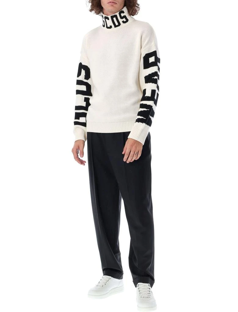 商品GCDS|GCDS Logo Intarsia High Neck Jumper,价格¥2331-¥2663,第4张图片详细描述