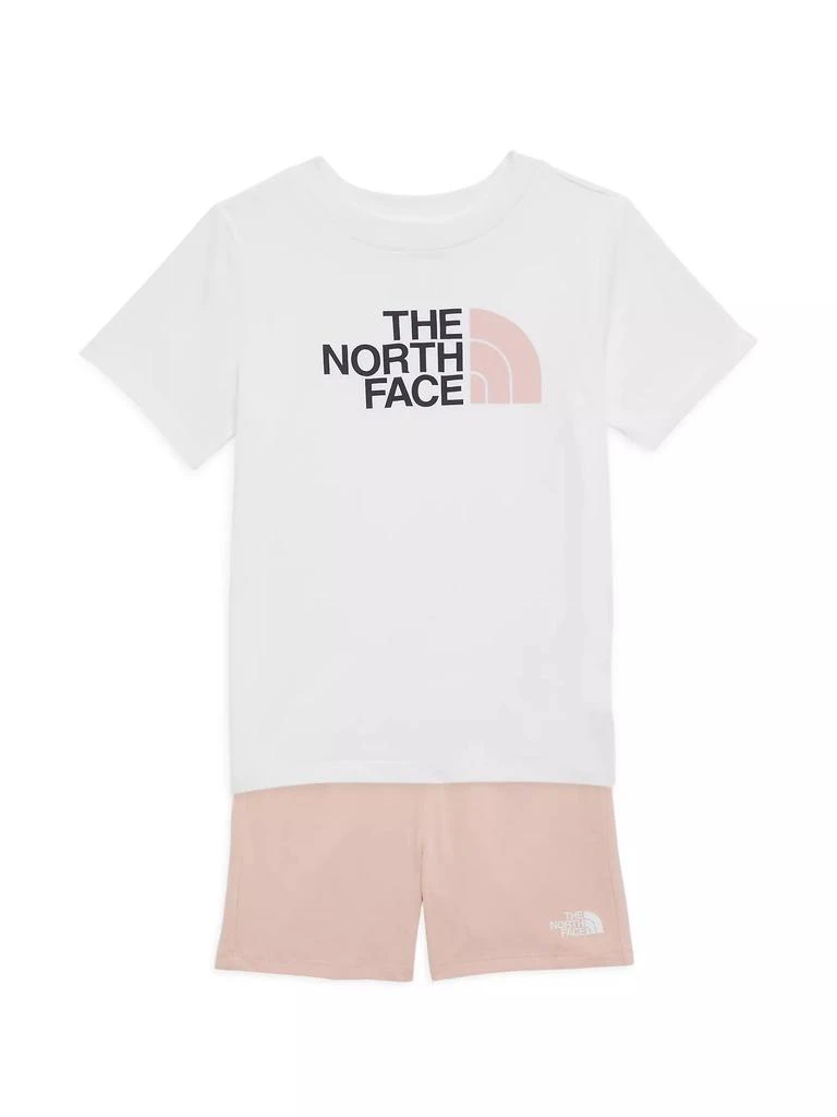 商品The North Face|Little Girl's Logo 2-Piece T-Shirt & Shorts Set,价格¥114,第1张图片