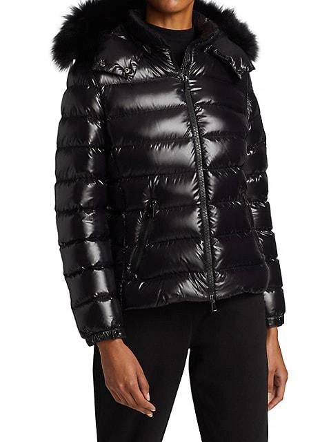 商品Moncler|Bady Fox Fur-Trim Hood Quilted Down Jacket,价格¥14924,第2张图片详细描述