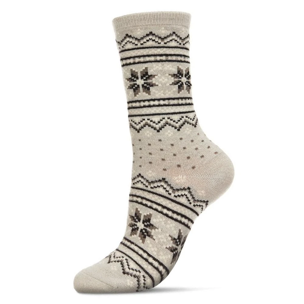 商品Memoi|Women's Fairisle Cashmere Crew Socks,价格¥148,第1张图片