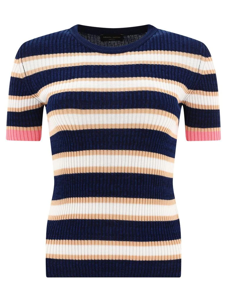 商品ROBERTO COLLINA|Roberto Collina Womens Blue Cotton Sweater,价格¥2058,第1张图片