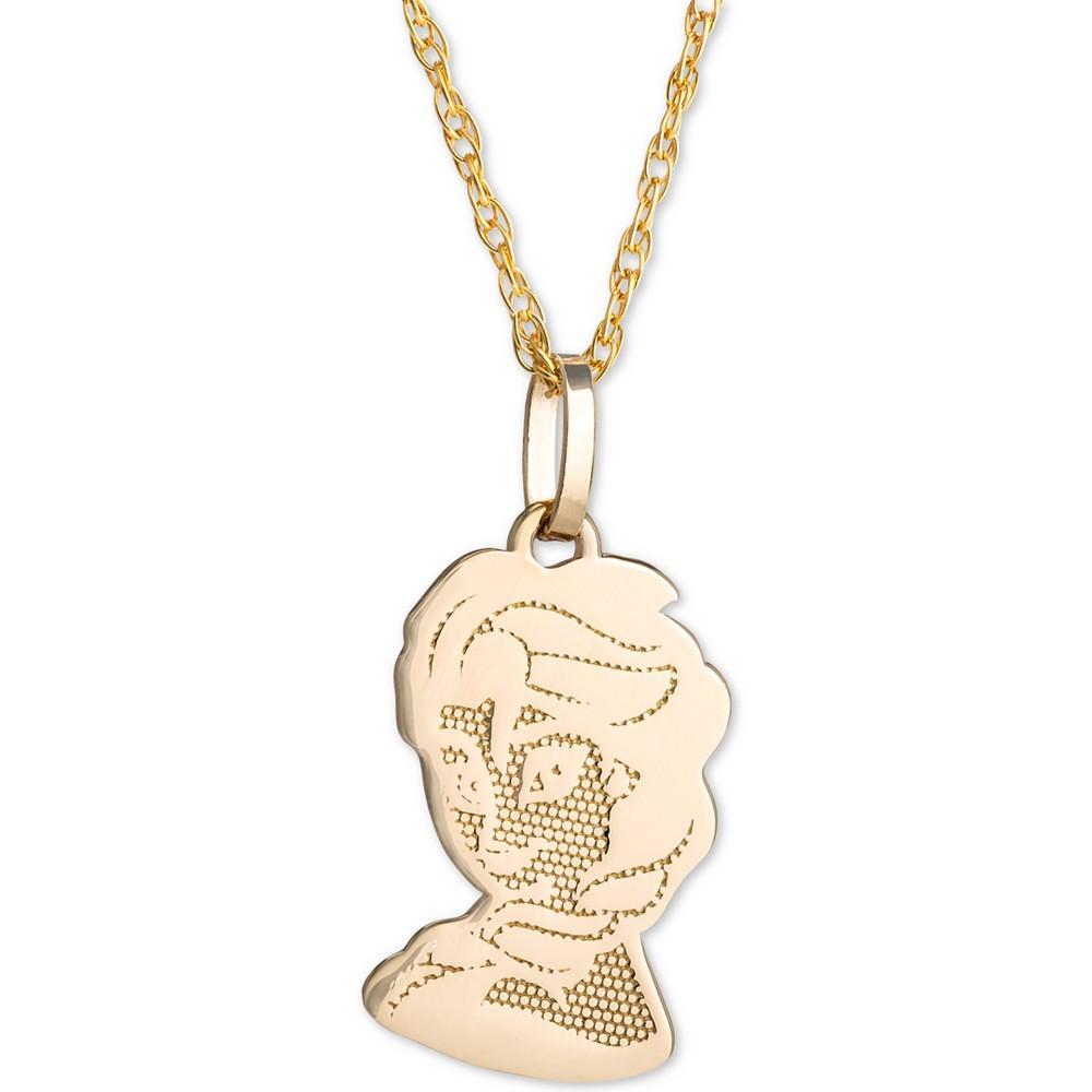 商品Disney|Children's Frozen Elsa 15" Pendant Necklace in 14k Gold,价格¥1039,第1张图片