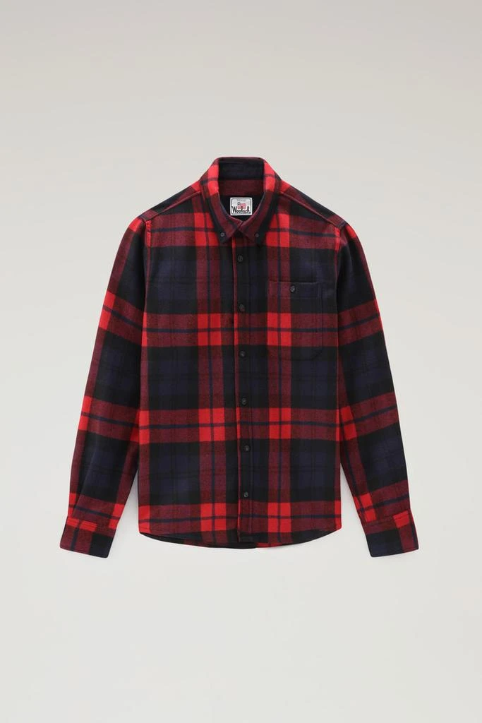 商品Woolrich|Wool Blend Trout Run Plaid Flannel Shirt - Men - Red,价格¥1344,第1张图片