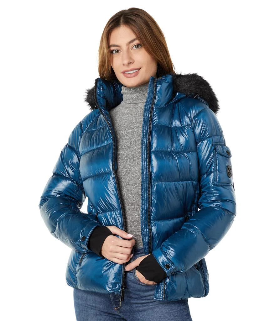 商品Michael Kors|Short Puffer with Faux Fur Trim Hood Jacket M425739QZ,价格¥886,第1张图片