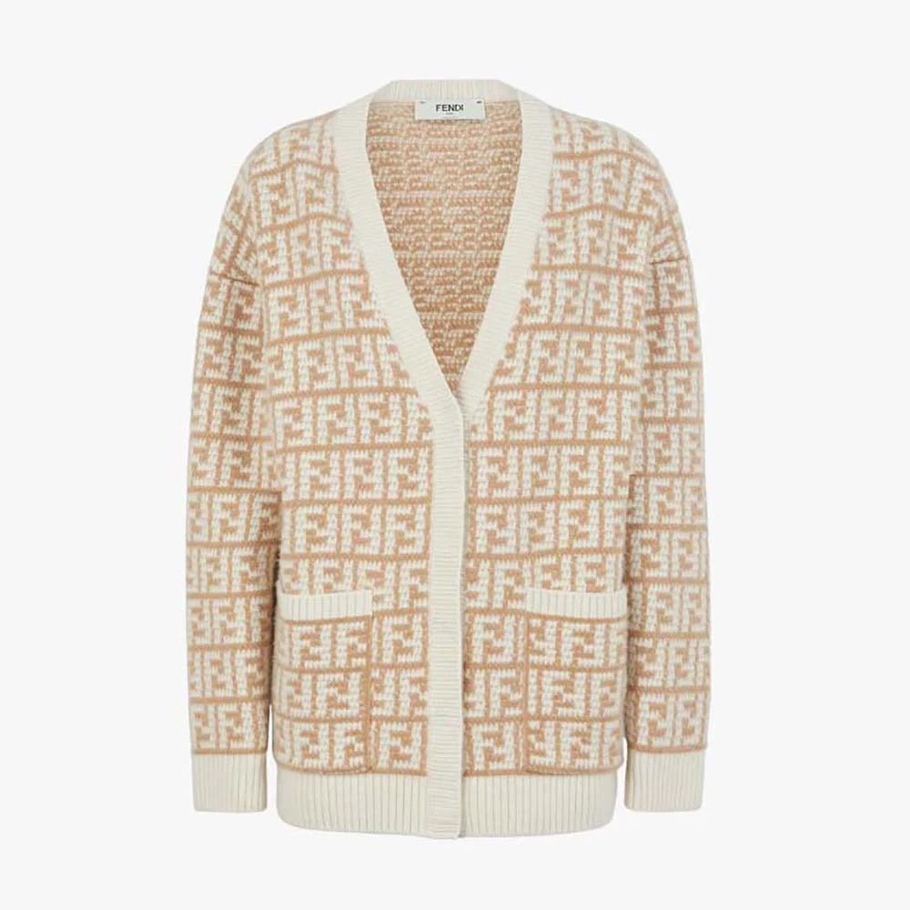 商品[国内直发] Fendi|FENDI 棕色女士针织衫/毛衣 FZC950-ALOJ-F0QU5,价格¥16746,第1张图片