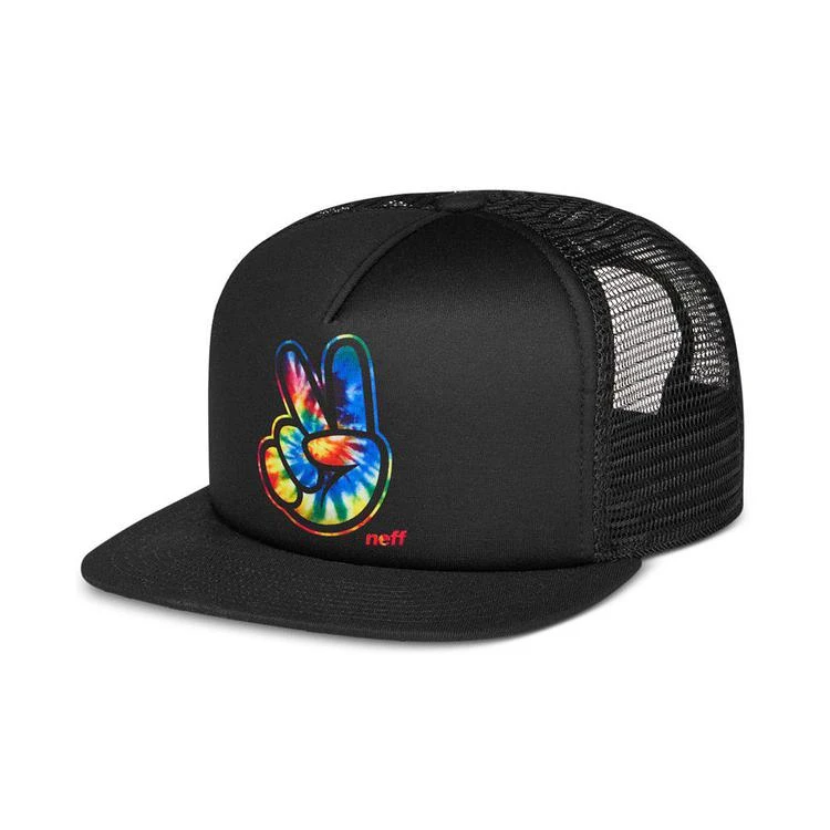 商品Neff|Men's Jackson Black Graphic-Print Logo Trucker Hat,价格¥112,第2张图片详细描述