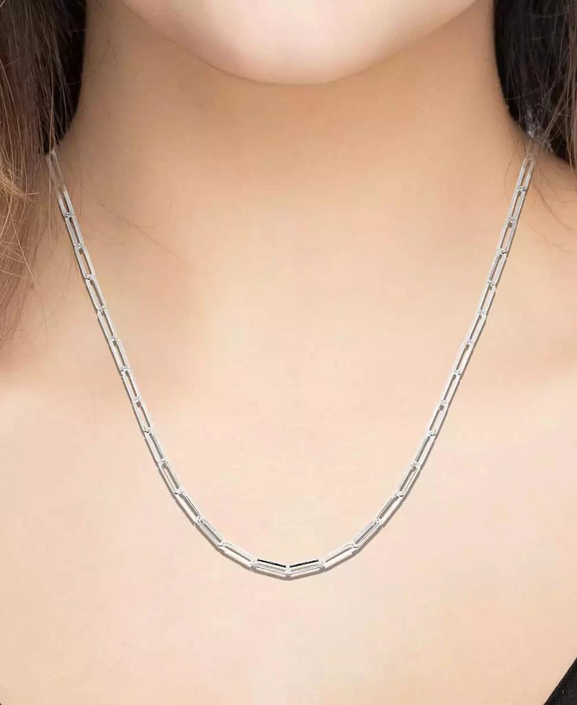 商品Essentials|Paper Clip Link 18" Chain Necklace in Silver or Gold Plate,价格¥303,第3张图片详细描述