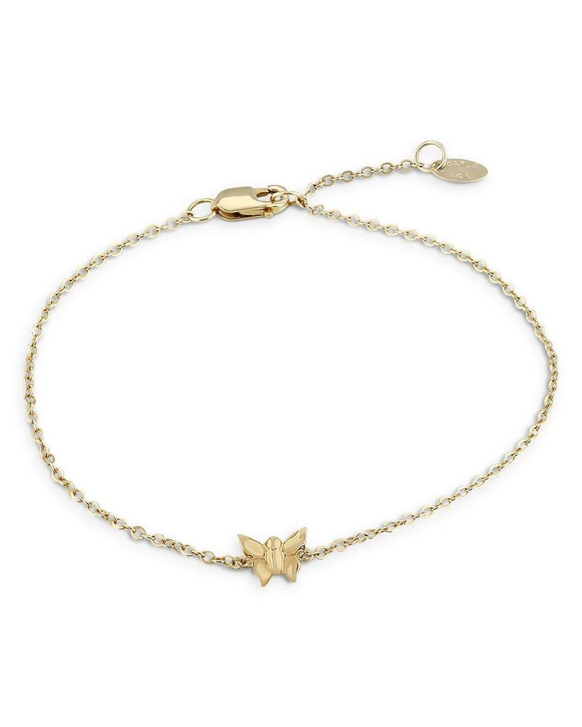 商品Moon & Meadow|14K Yellow Gold Butterfly Chain Bracelet,价格¥2118,第1张图片