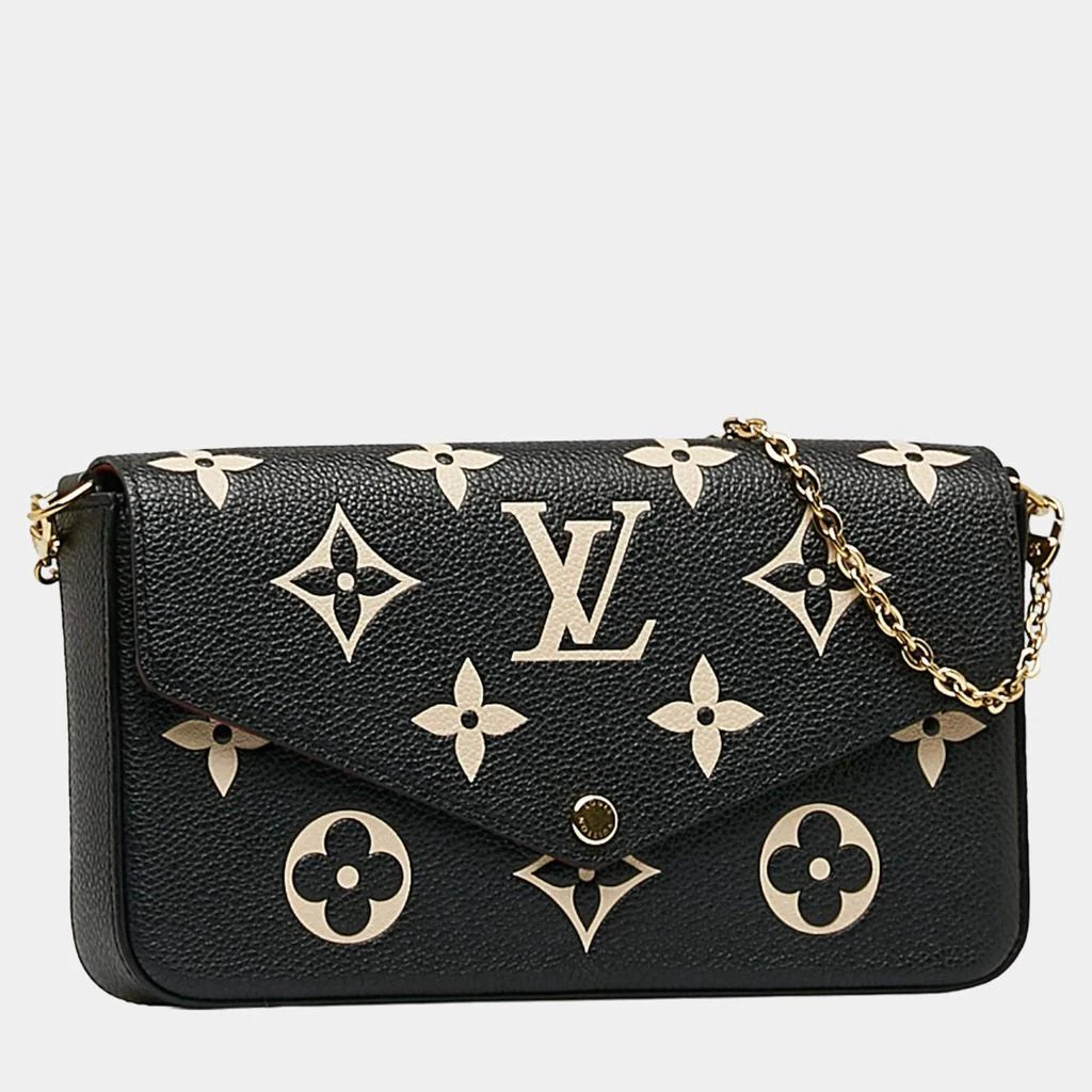 商品[二手商品] Louis Vuitton|  Louis Vuitton Black Bicolor Monogram Empreinte Pochette Felicie,价格¥14606,第2张图片详细描述