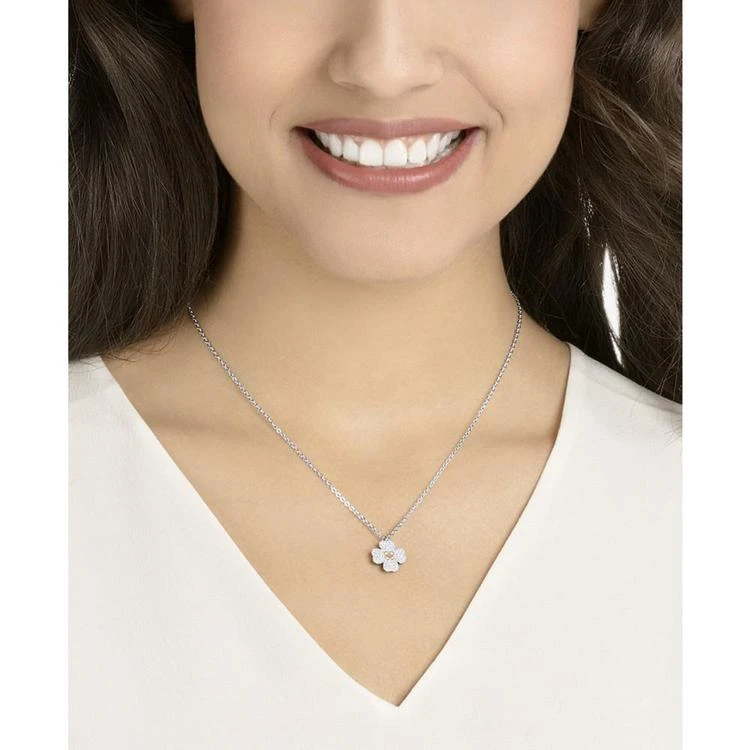 商品Swarovski|Two-Tone Pavé Heart Flower 14-3/4" Reversible Pendant Necklace,价格¥881,第2张图片详细描述