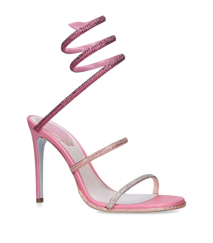 商品Rene Caovilla|Leather Cleo Sandals 105,价格¥11500,第1张图片