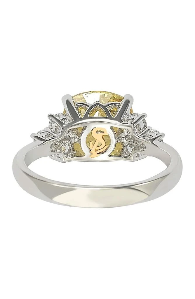 商品Suzy Levian|Sterling Silver Yellow Cubic Zirconia Engagement Ring,价格¥906,第2张图片详细描述