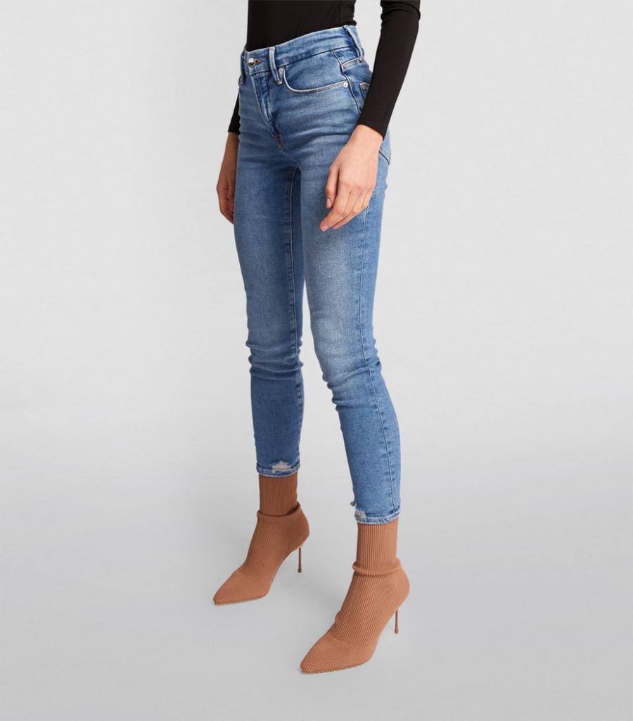 商品Good American|Deep V Yoke Good Legs High-Rise Skinny Jeans,价格¥1182,第5张图片详细描述