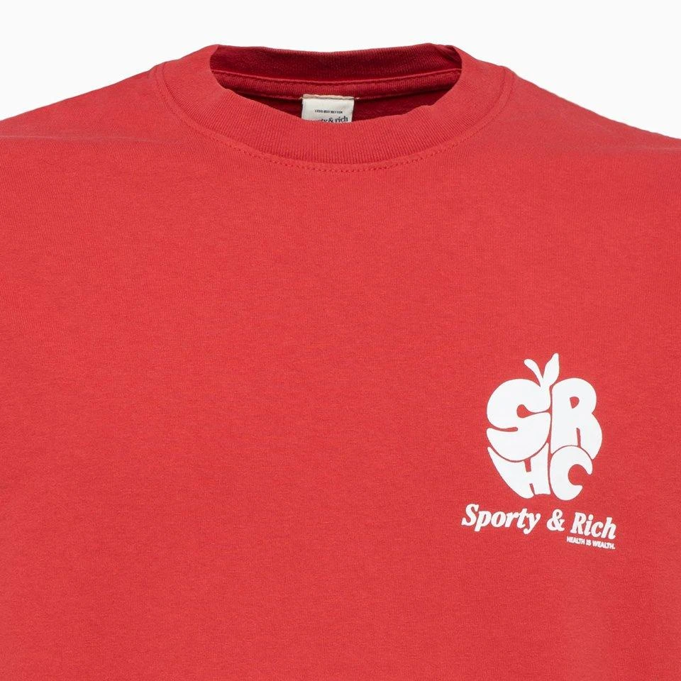 商品Sporty & Rich|Sporty & Rich Apple Logo Print T-Shirt,价格¥525,第3张图片详细描述