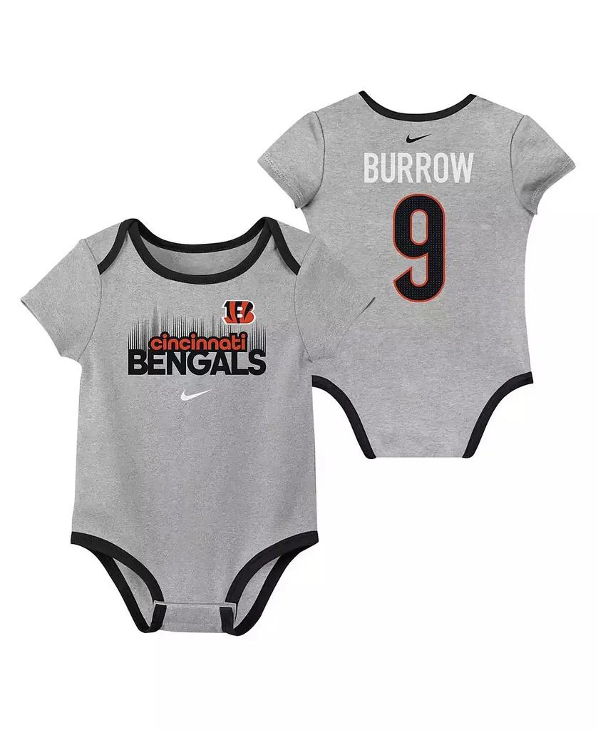 商品NIKE|Baby Boys and Girls Joe Burrow Cincinnati Bengals Three-Pack Bodysuit Set,价格¥312,第4张图片详细描述