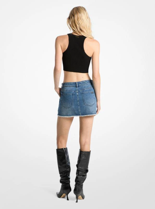 商品Michael Kors|Frayed Denim Mini Skirt,价格¥229,第2张图片详细描述