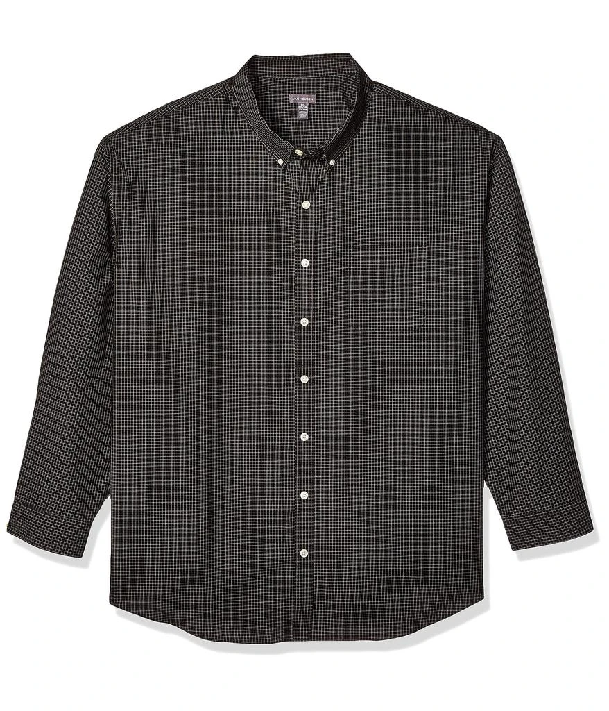 商品Van Heusen|Men's Big and Tall Traveler Stretch Long Sleeve Button Down Black/Khaki/Grey Shirt,价格¥188,第1张图片