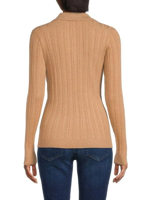 商品Saks Fifth Avenue|Ribbed Long Sleeve Polo,价格¥198,第2张图片详细描述