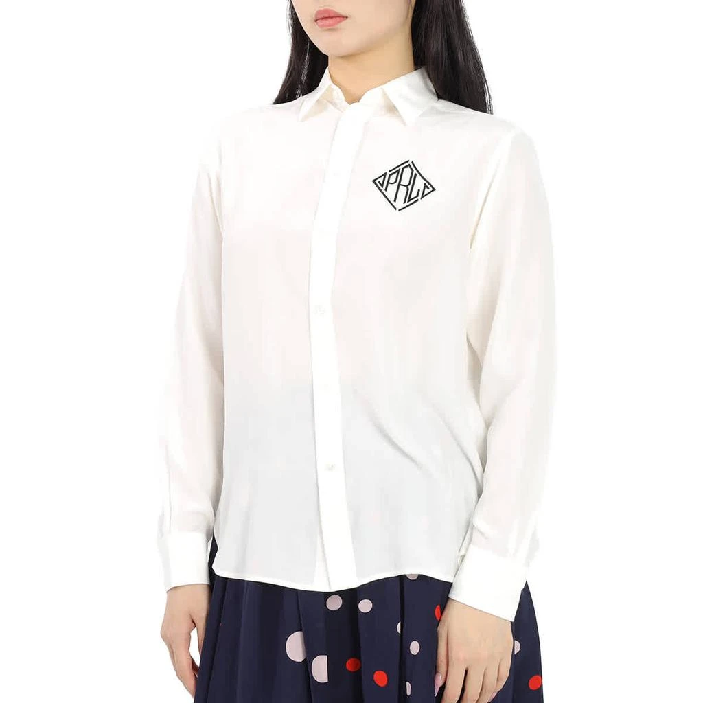 商品Ralph Lauren|Ladies White Silk Broadcloth Shirt,价格¥563,第2张图片详细描述