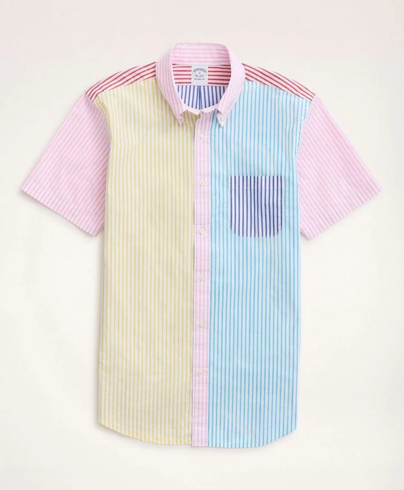 商品Brooks Brothers|Regent Regular-Fit Short-Sleeve Sport Shirt, Poplin  Fun Stripe,价格¥319,第1张图片