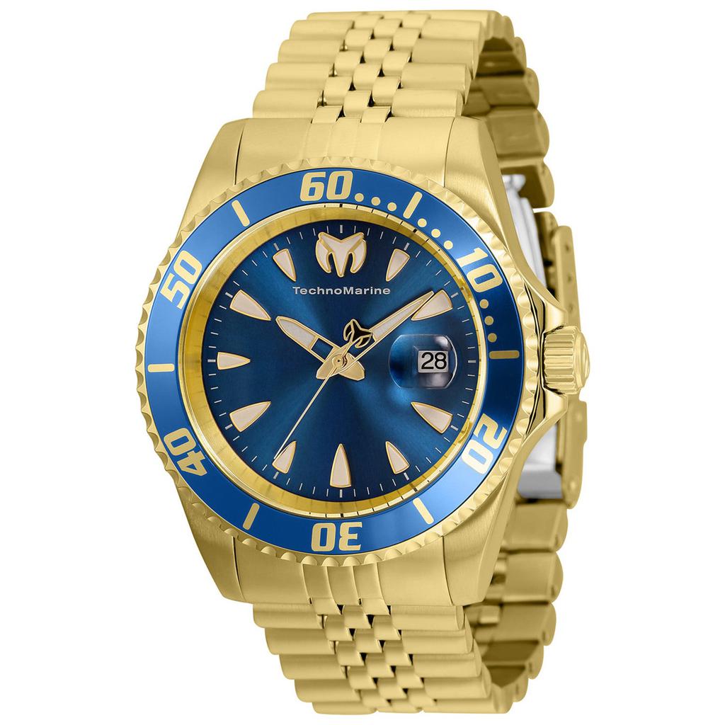 TechnoMarine Men's TM-220086 Sea 42mm Blue Dial Stainless Steel Watch商品第1张图片规格展示