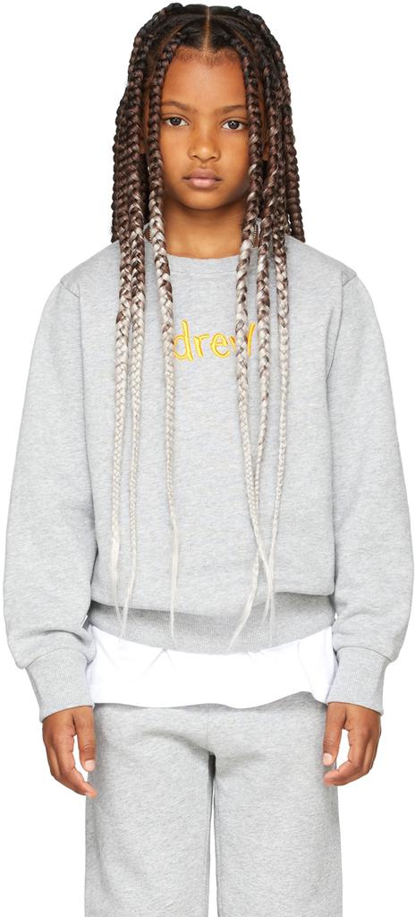 SSENSE Exclusive Kids Gray Scribble Sweatshirt商品第1张图片规格展示